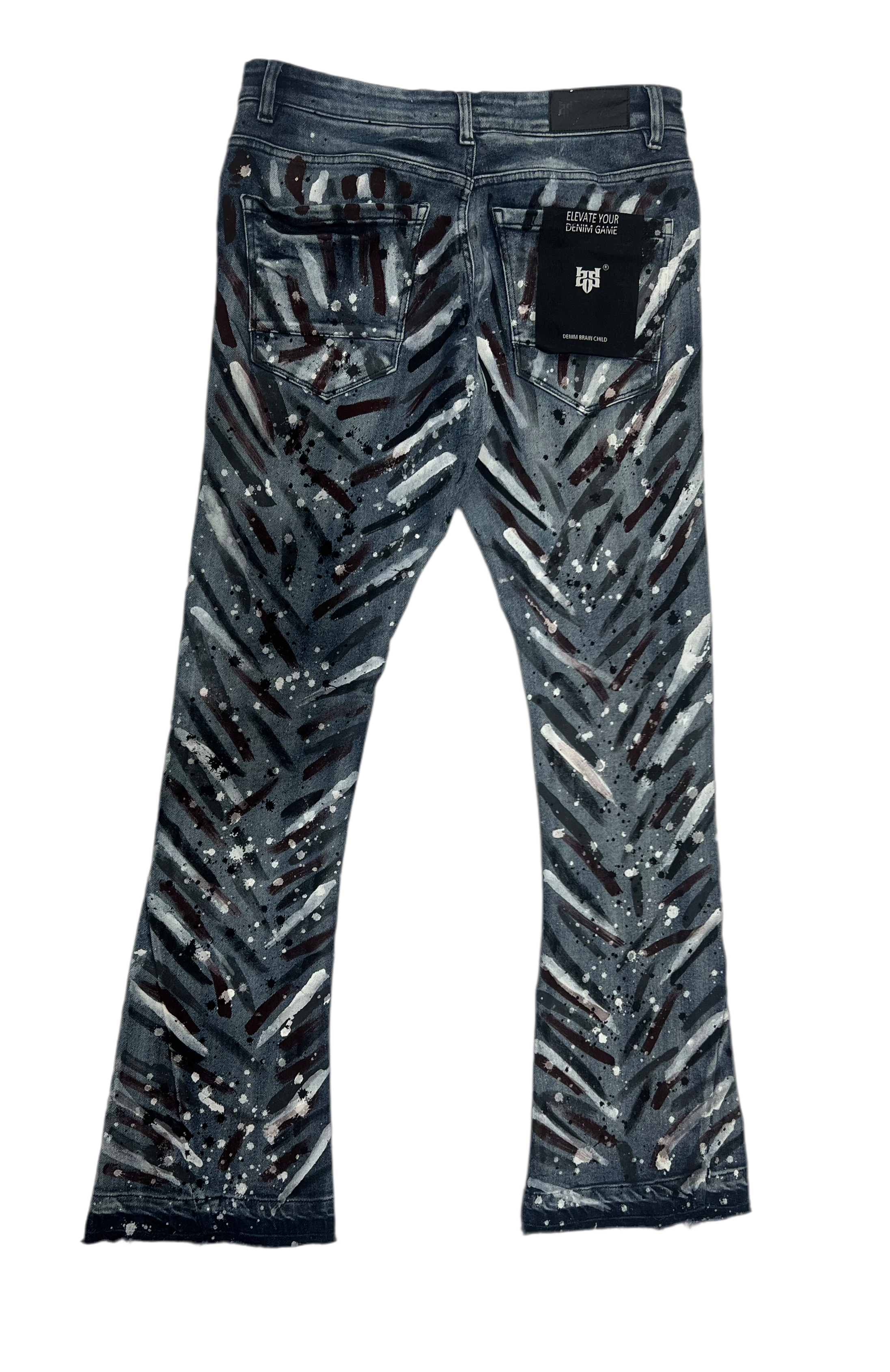 Light Wash Brush Paint Splatter Stacked