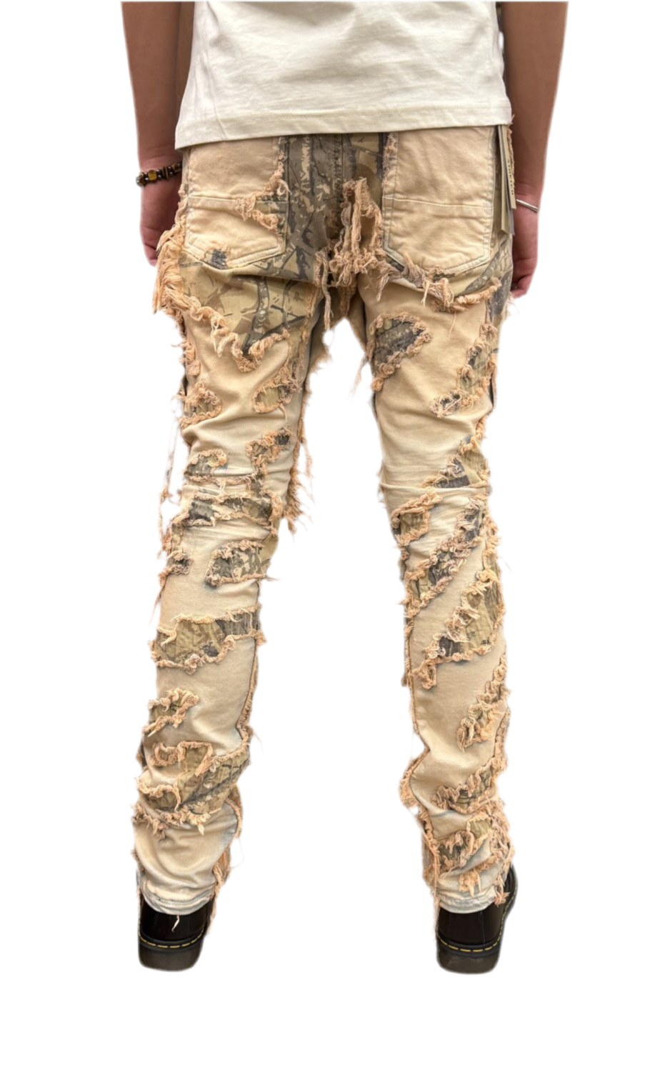 TAKER CAMO PATTERN PATCH STACKED JEAN (RUSTIC BLUE)