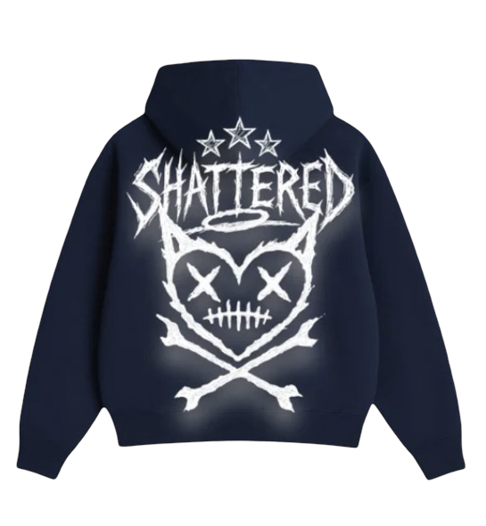 SHATTERED HEAD HOODIE BLUE