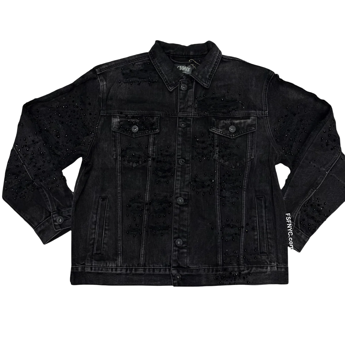VICIOUS - RHINESTONE DENIM JACKET