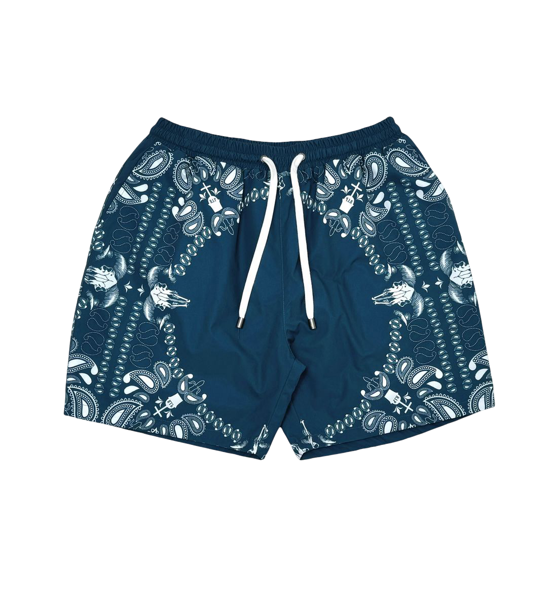 Reversible paisley shorts