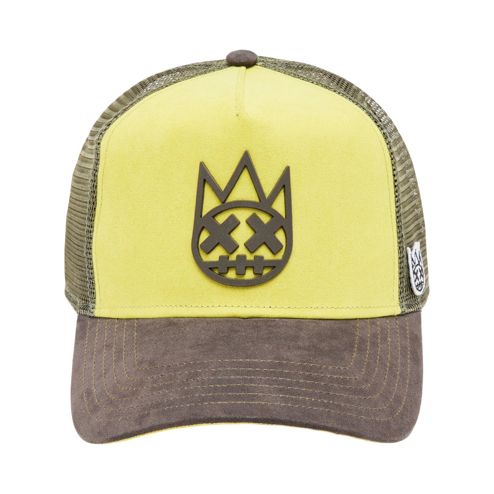Cult's Logo Mesh Back Trucker Hat "Shimuchan" in Green Sheen