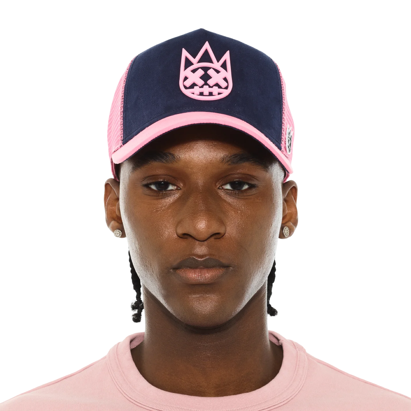 Cult's Logo Mesh Back Trucker Hat "Shimuchan" in Midnight Blue