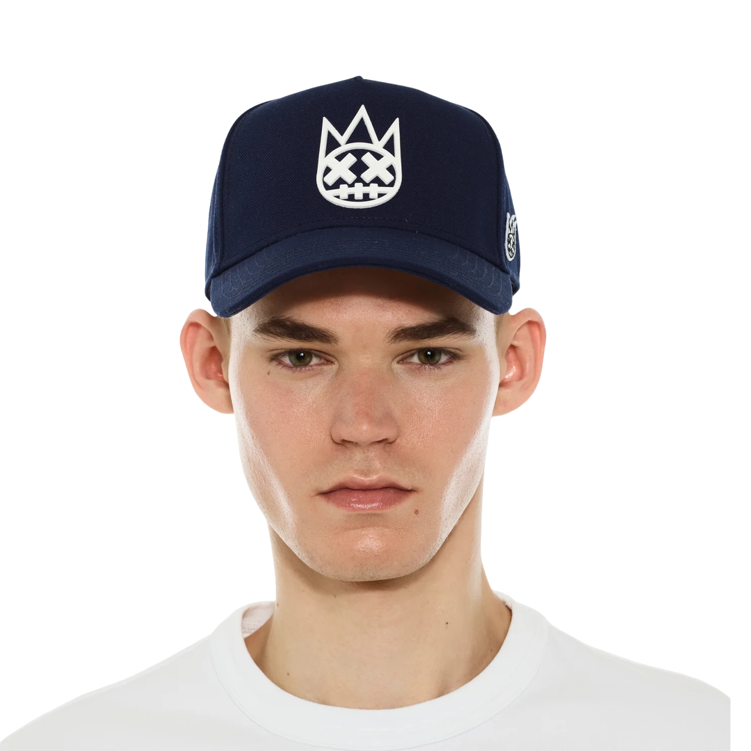 Cult's Logo Mesh Back Trucker Hat "Shimuchan" in Midnight Blue
