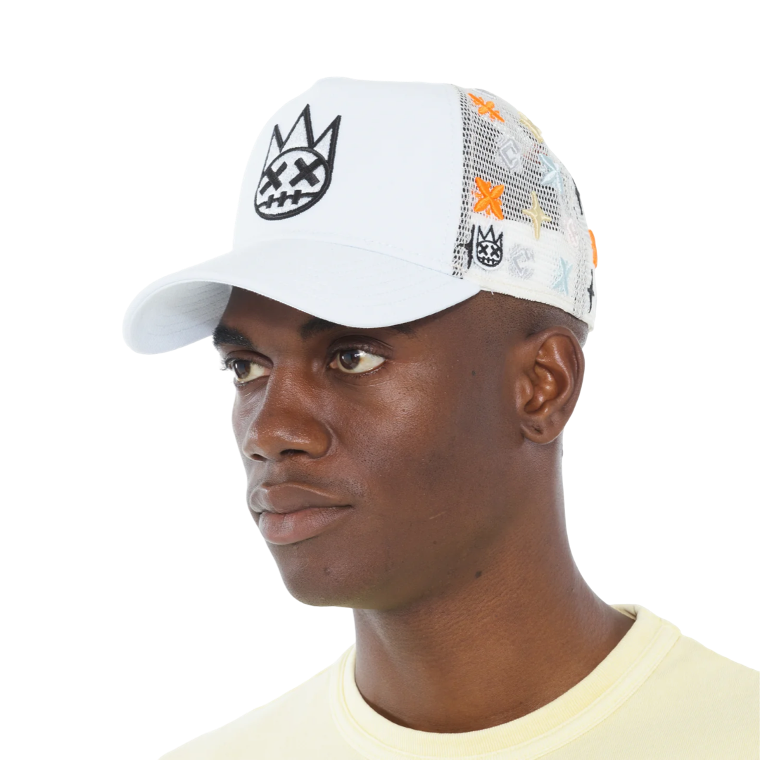 Cult's Cult Logo Pattern Hat in White Pattern