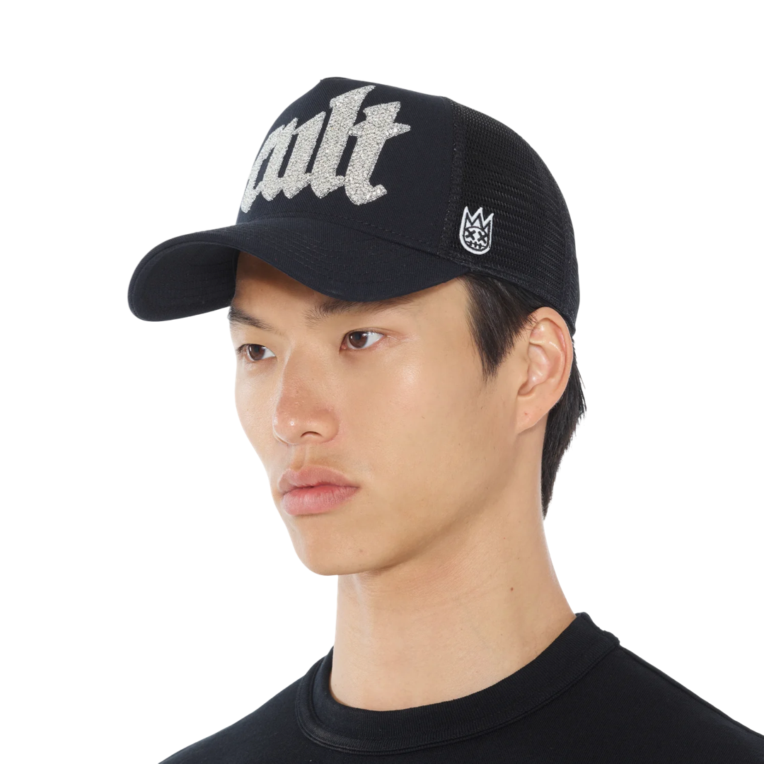 Cult's Crystal Cult Script Logo Hat in Black