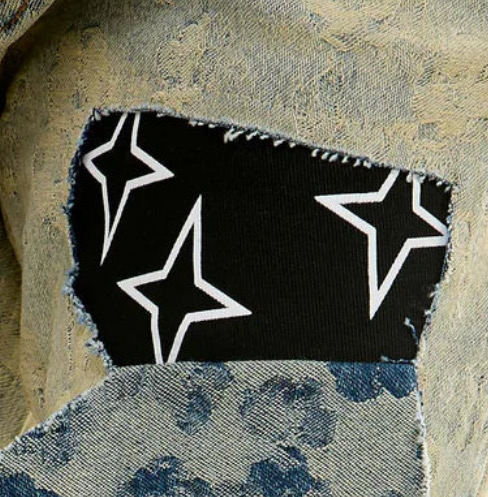 KDNK PRINT & RIP JEANS