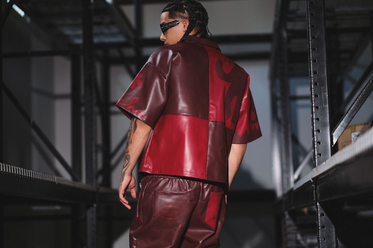 Tribal colorblock button up set