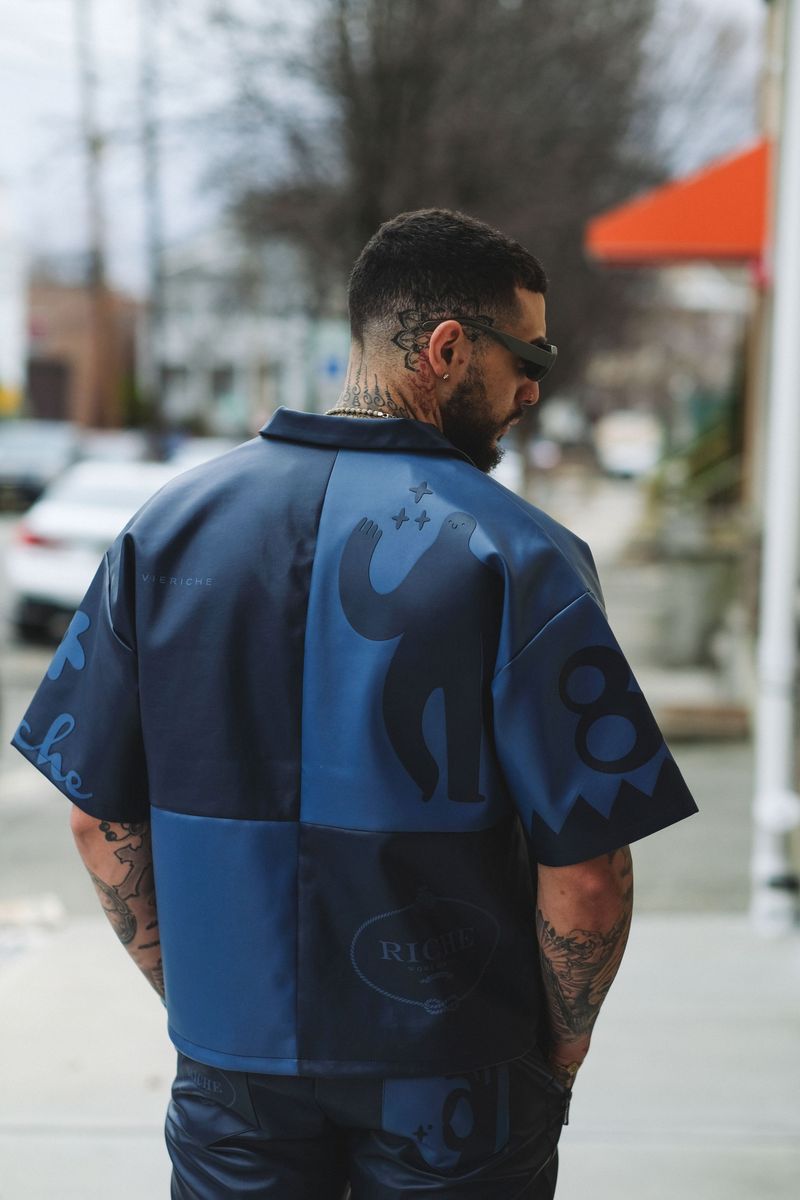 Tribal colorblock button up set