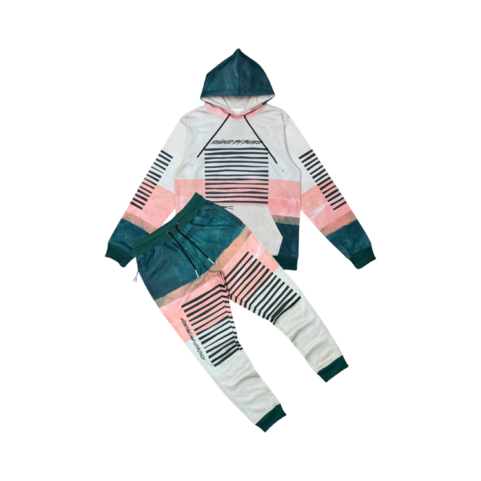 RAISED BY BEARS JOGGER SET W/ SUEDE TRIM