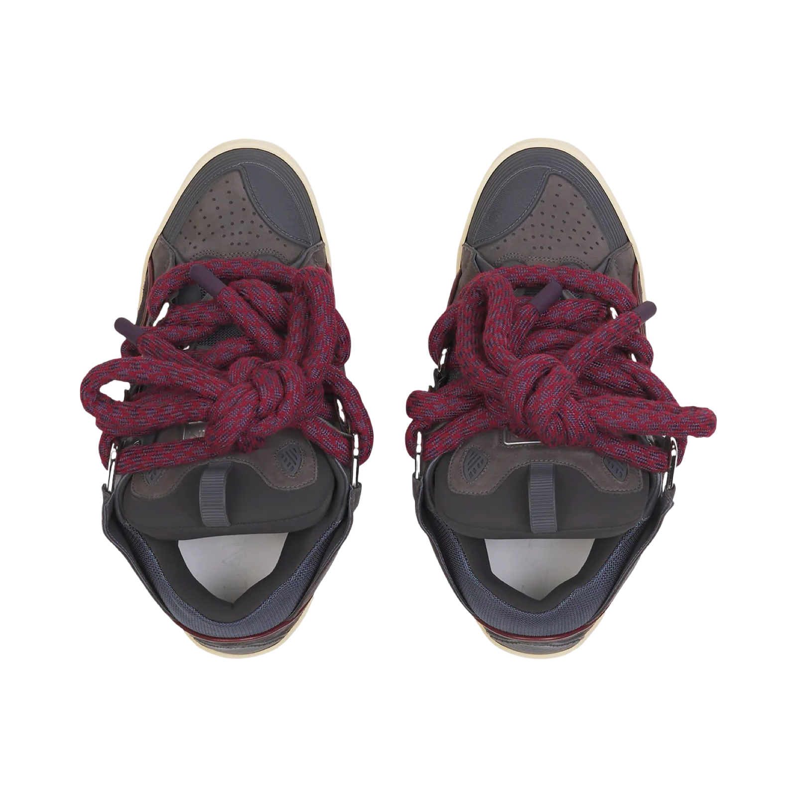 CURB SNEAKERS IN LEATHER WITH SNAKE LACES