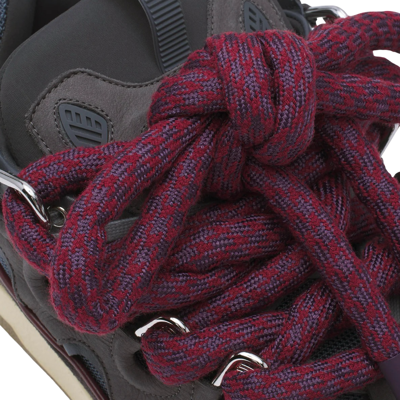 CURB SNEAKERS IN LEATHER WITH SNAKE LACES