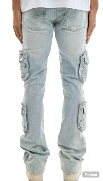 KDNK STUD CARGO JEANS