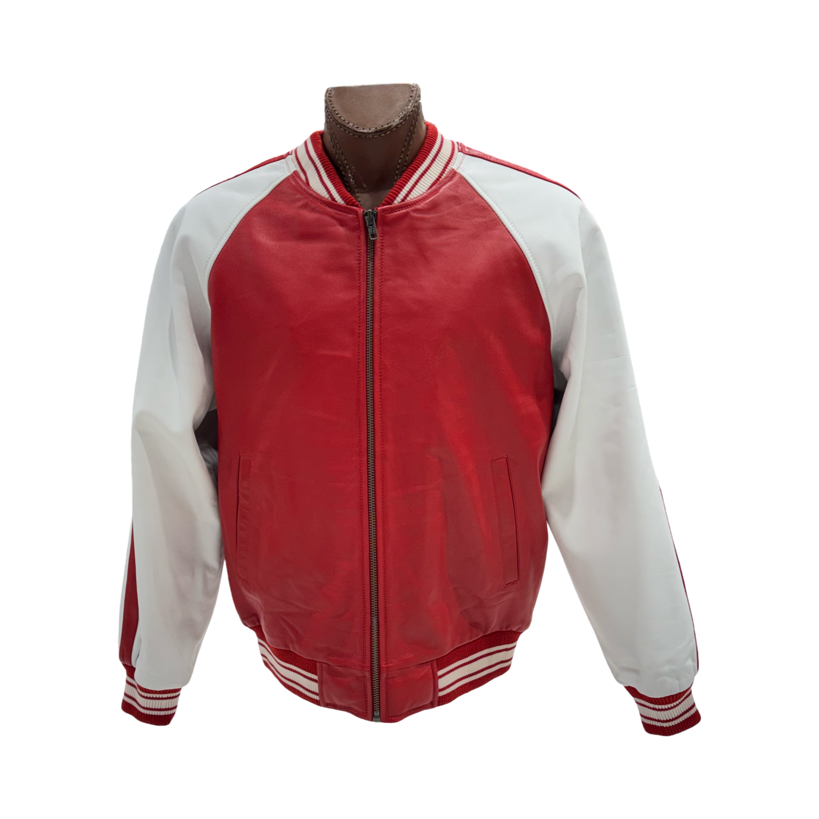 BASEBALL JACKET PERFORATED LEATHER