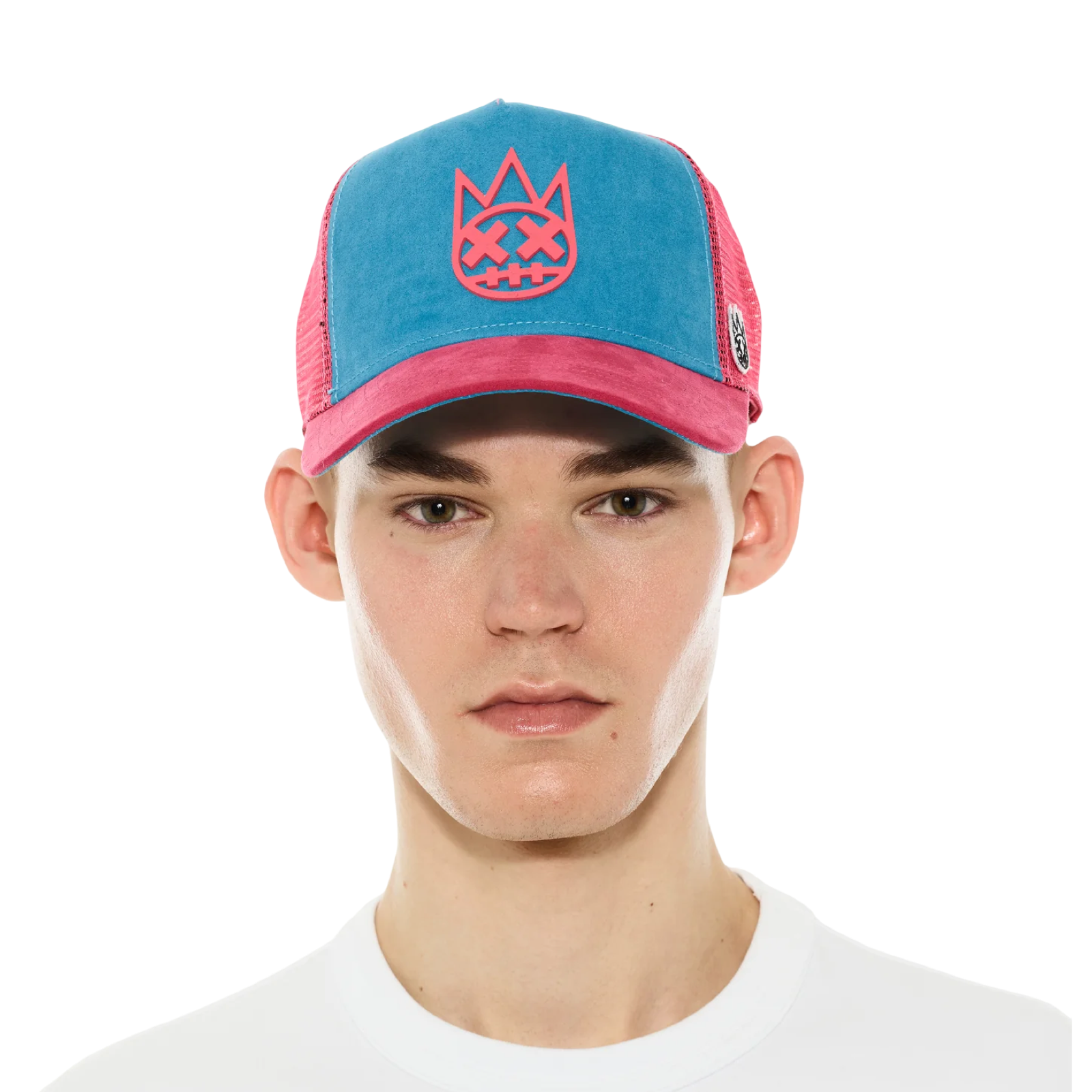 Cult's Logo Mesh Back Trucker Hat "Shimuchan" in Electric Blue