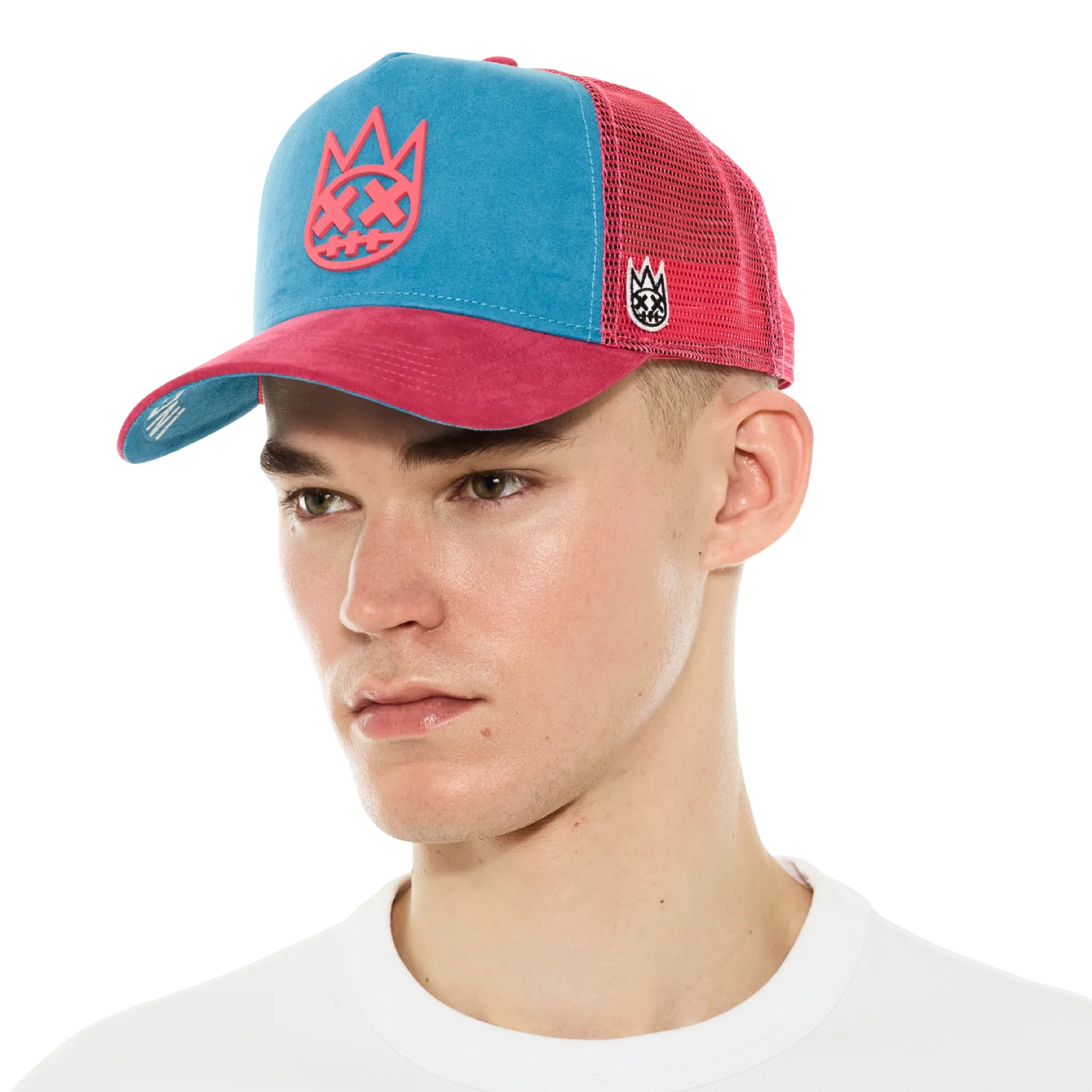 Cult's Logo Mesh Back Trucker Hat "Shimuchan" in Electric Blue