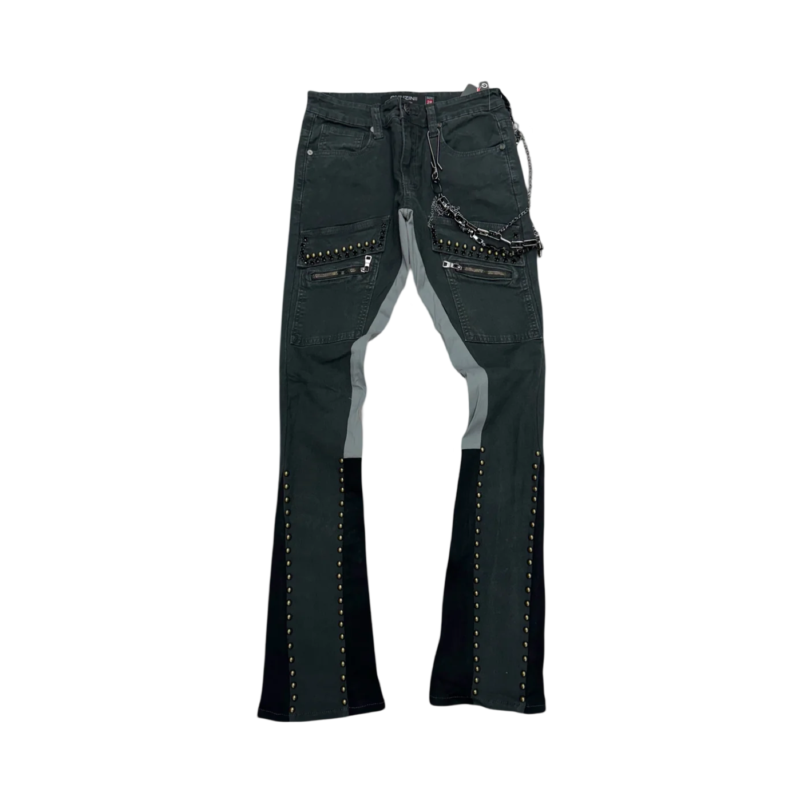 GUNZINII STACKED CARHO DENIM CHARCOAL