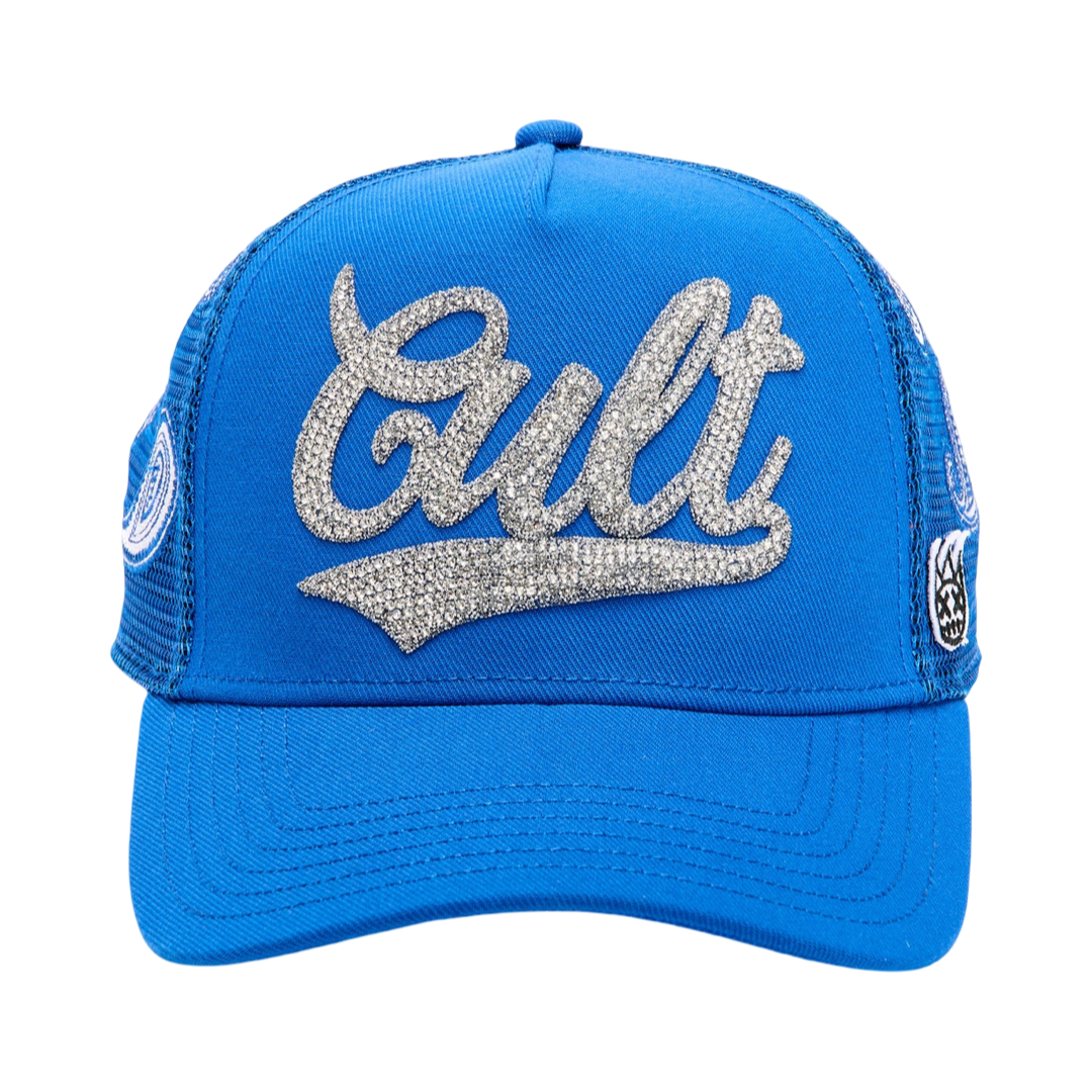 PAISLEY SHIMUCHAN LOGO MESH BACK TRUCKER HAT IN ROYAL BLUE