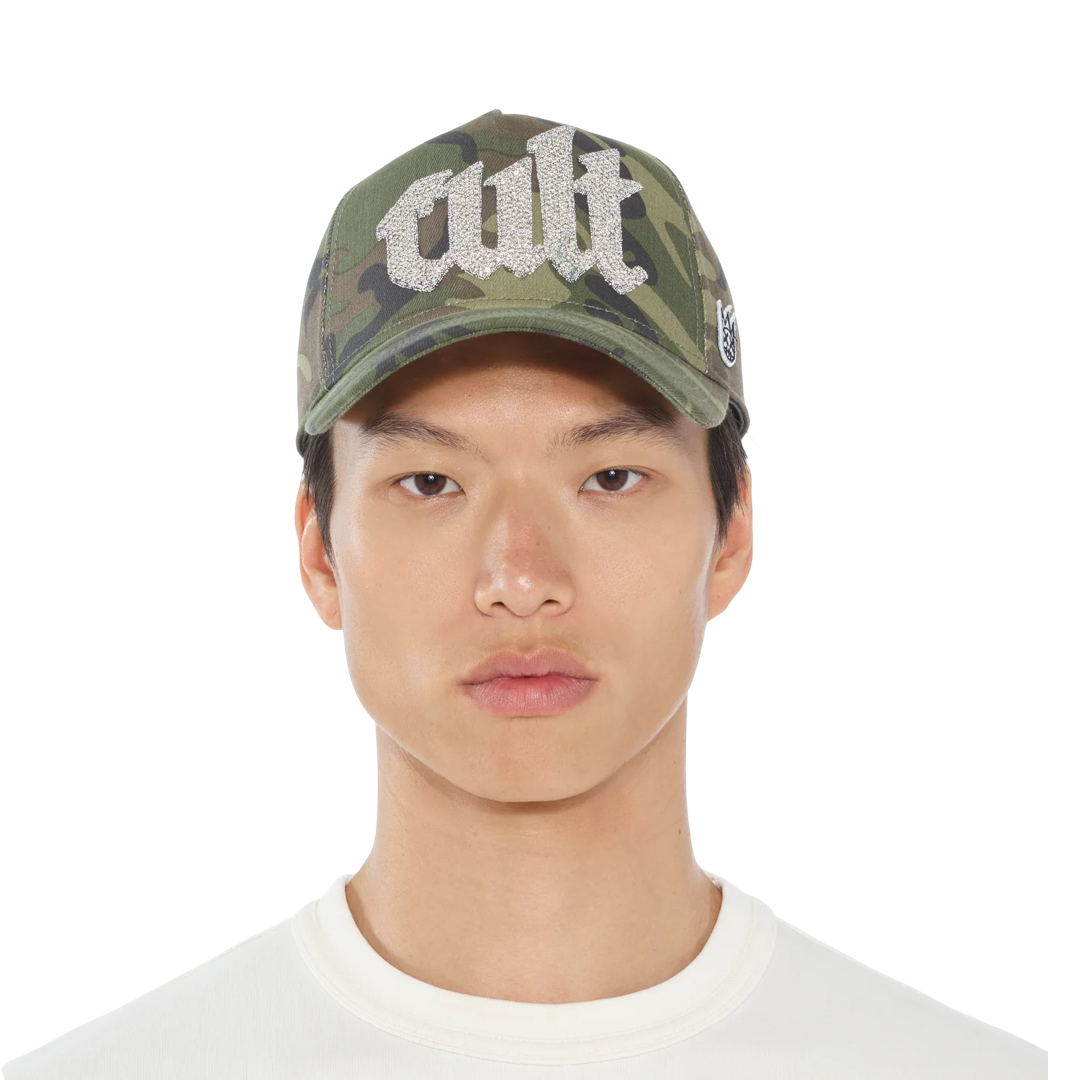 Cult's Crystal Cult Script Logo Hat in Camo