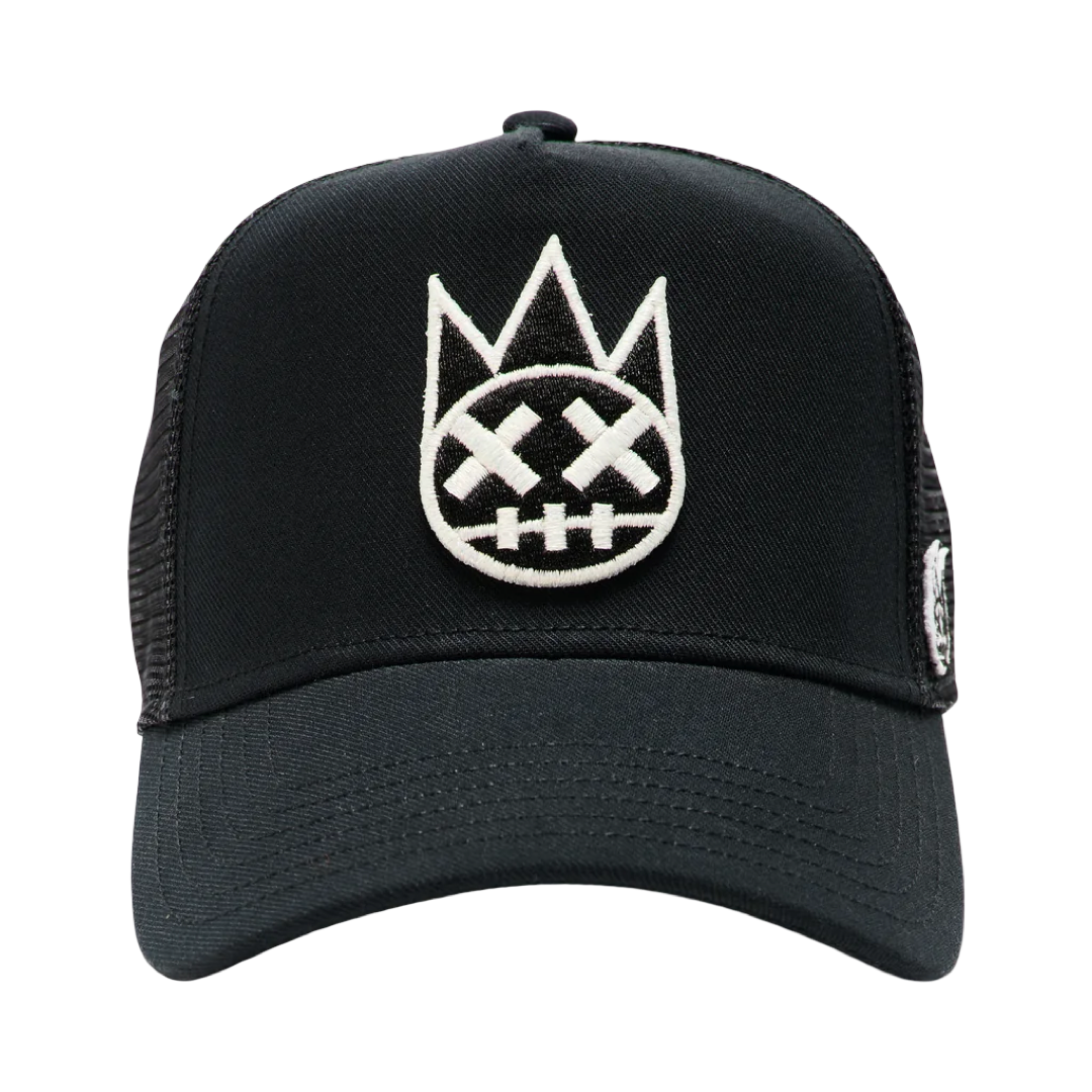 Black Trucker Hat – Mesh Back, White Clean Logo