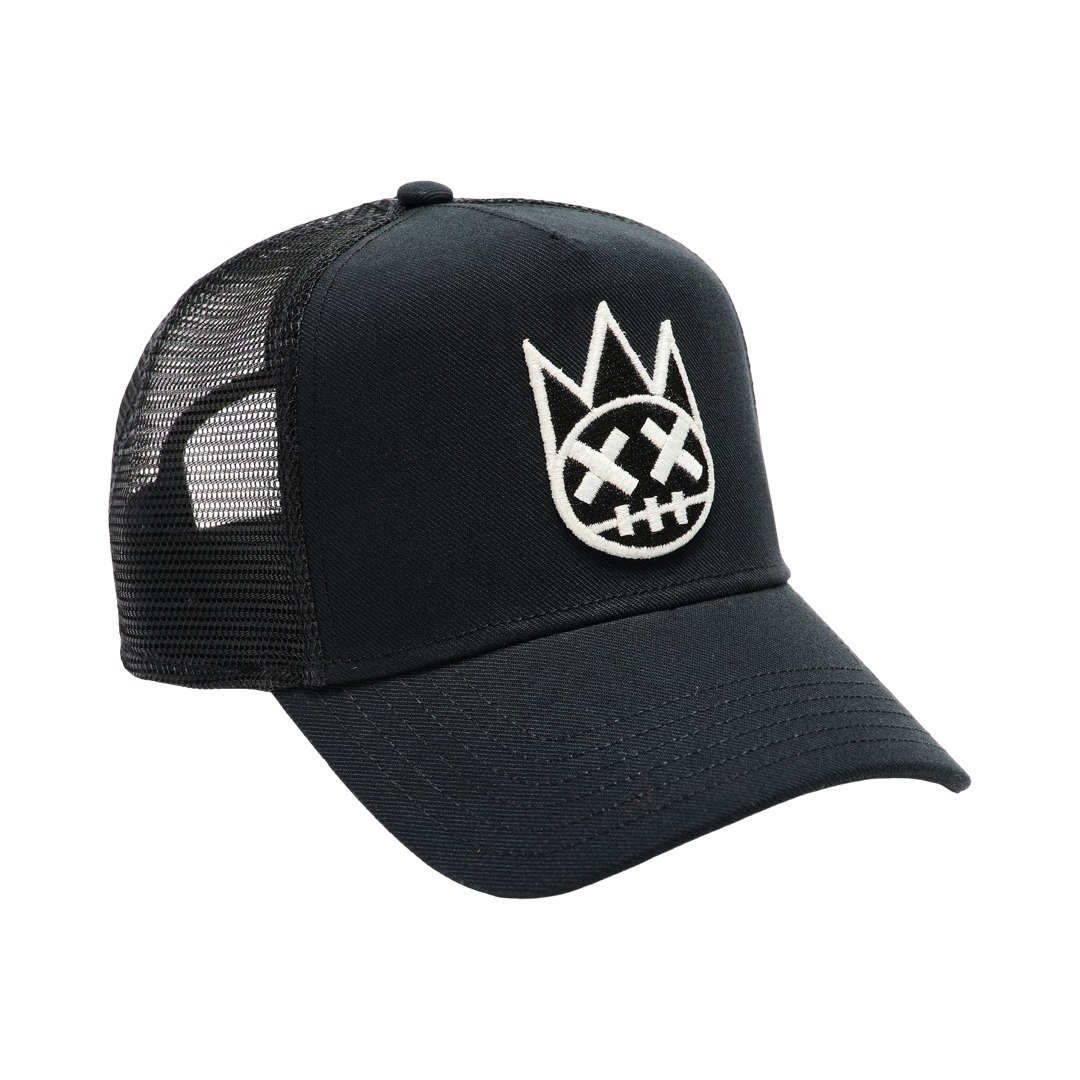 Black Trucker Hat – Mesh Back, White Clean Logo