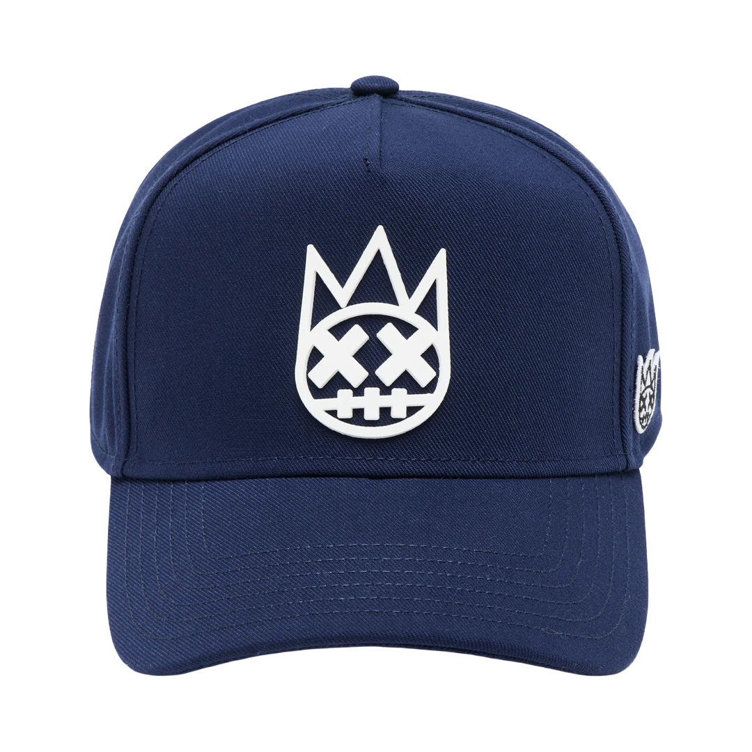 Cult's Logo Mesh Back Trucker Hat "Shimuchan" in Midnight Blue
