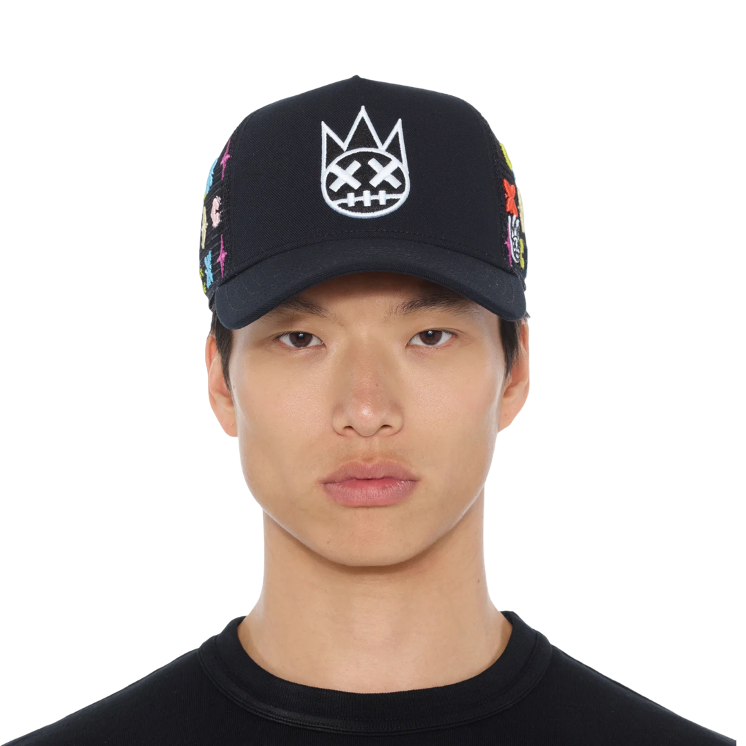 Cult's Cult Logo Pattern Hat in Black Pattern