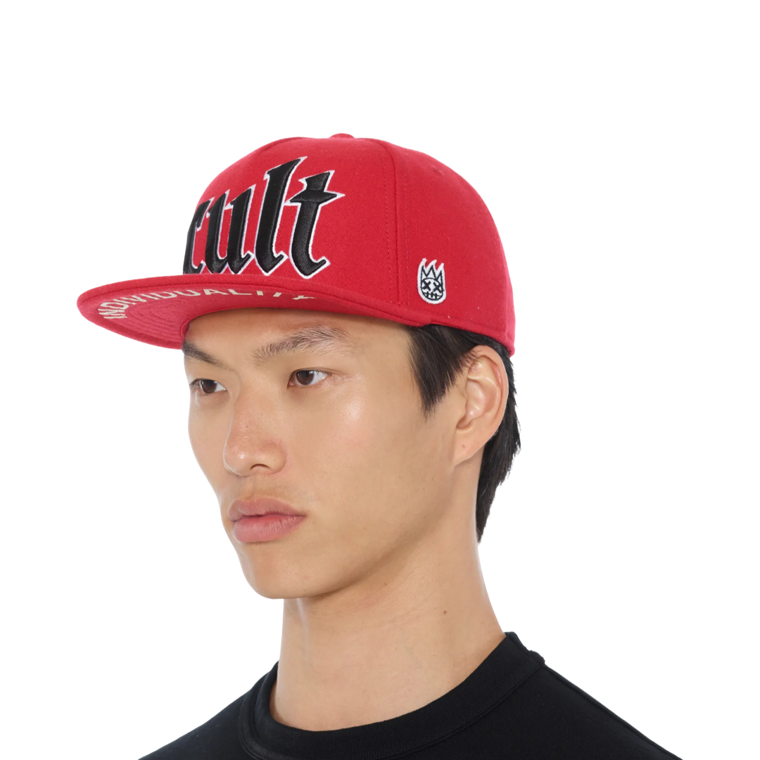 (Copy) Cult's Old English Cult Logo Hat in High Risk Red