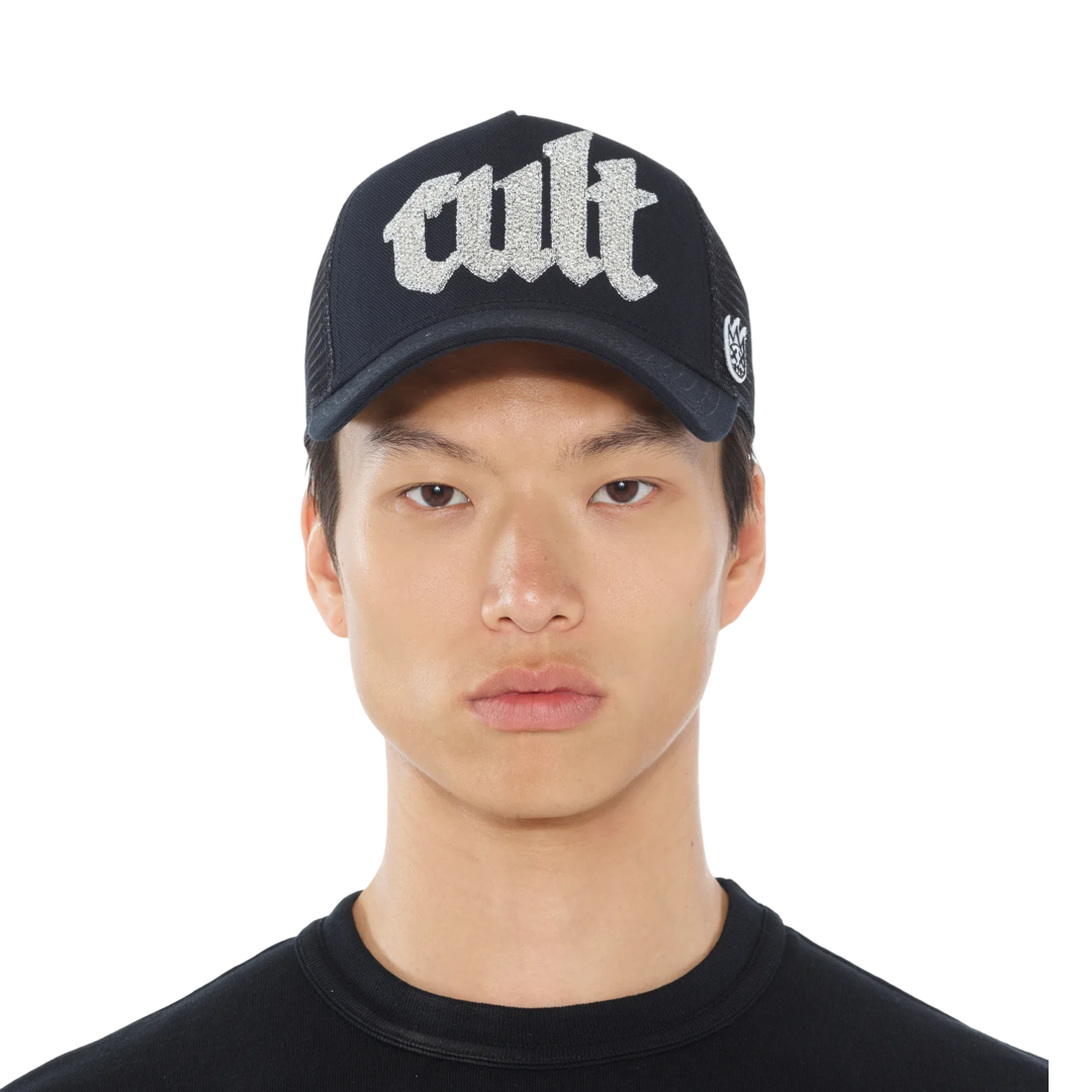 Cult's Crystal Cult Script Logo Hat in Black