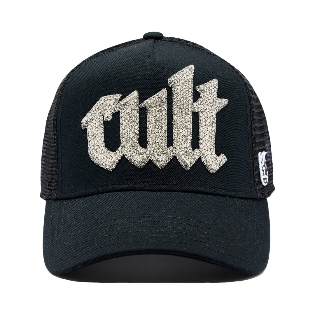 Cult's Crystal Cult Script Logo Hat in Black
