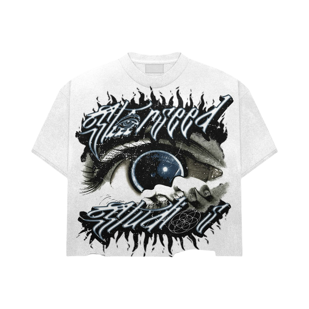 OPEN UR THIRD EYE DOUBLE LAYER FRENCH BLUE TEE
