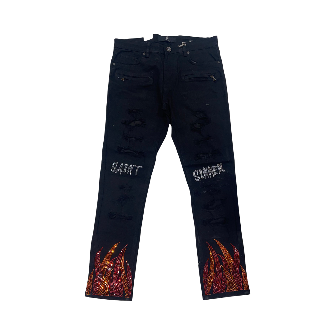 CHENILLE ART W/FLAMES R.STN