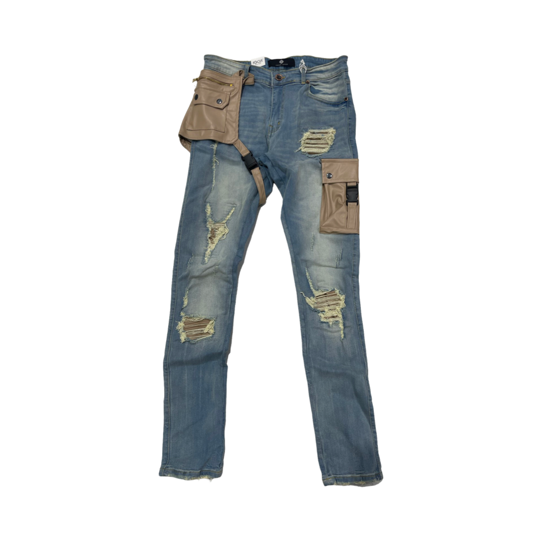 Pu RIP & Repair Cargo Denim