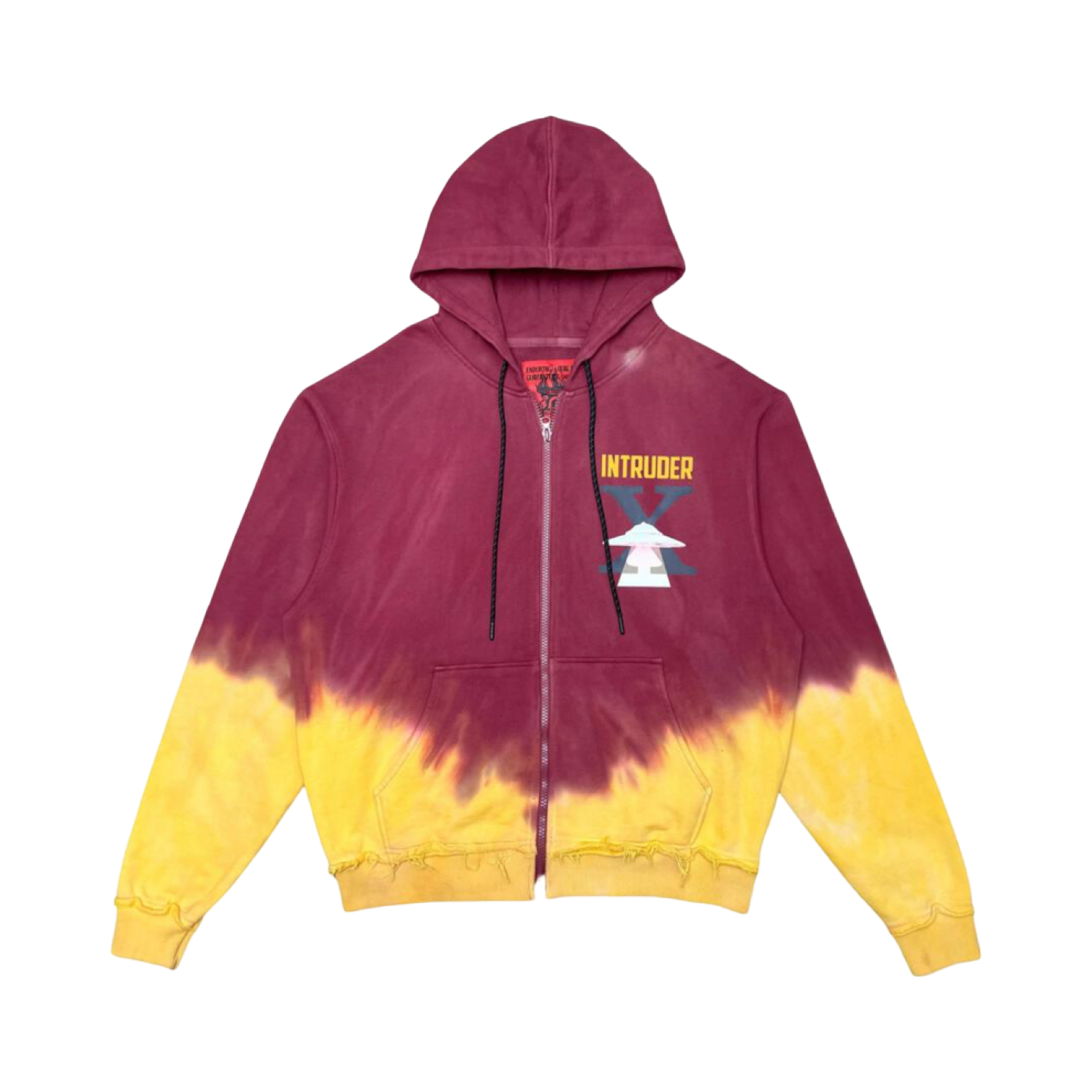 INTRUDER WASHED TIE-DYE ZIP UP HOODIE