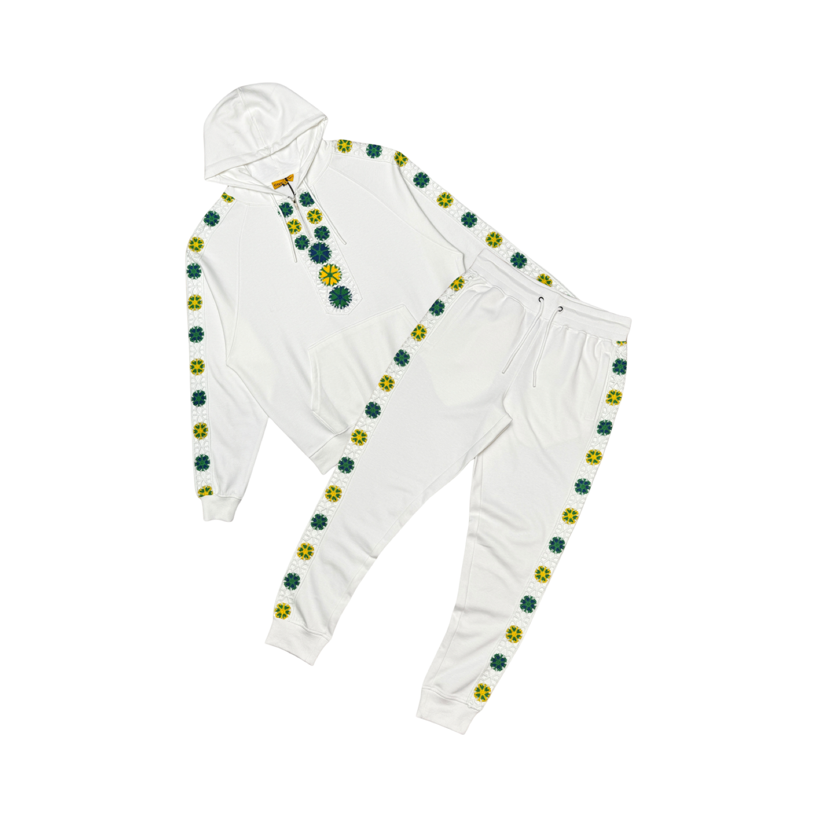 CROCHET EMBROIDERY HOODIE SET