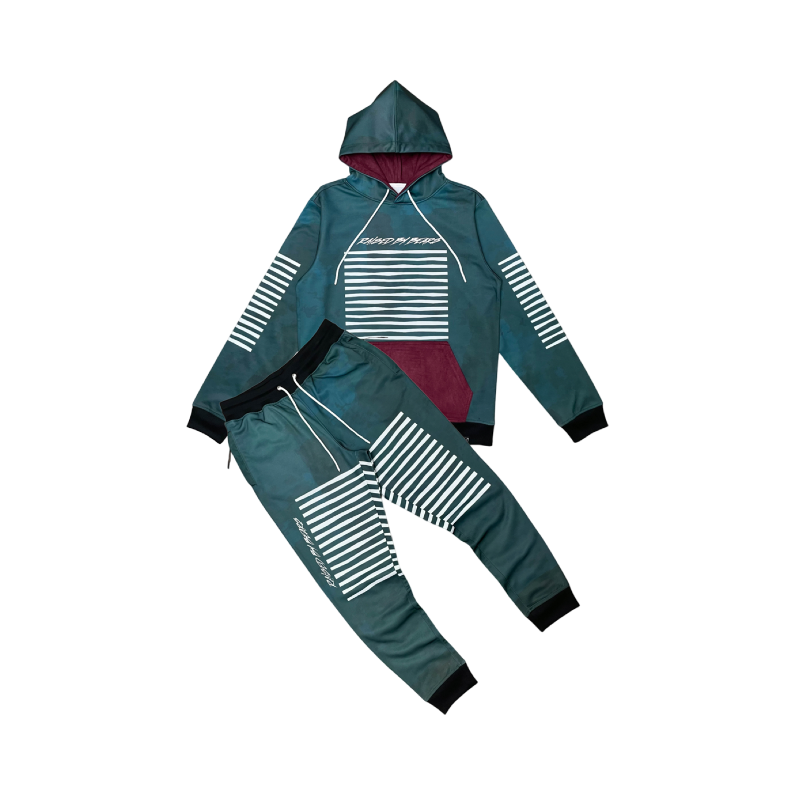 RAISED BY BEARS JOGGER SET W/ SUEDE TRIM